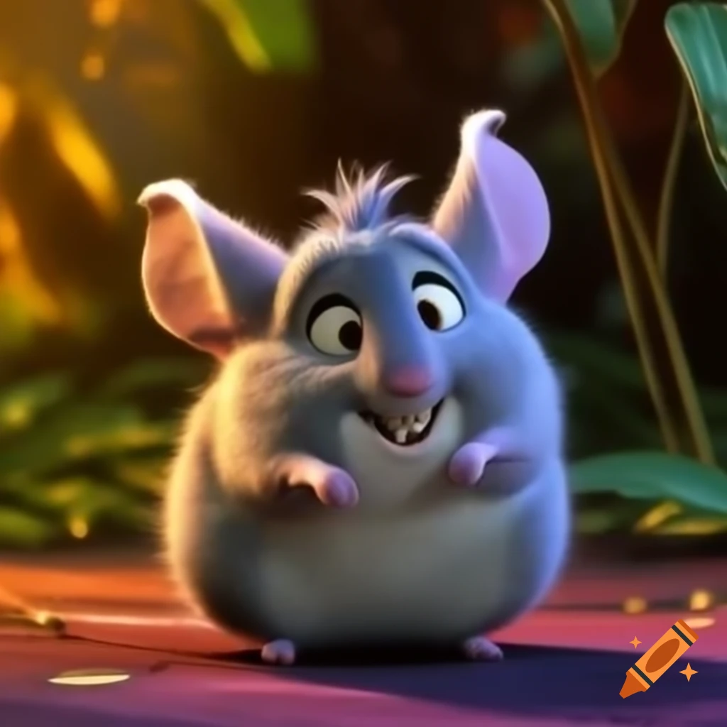 Chinchilla character in Pixar animation style