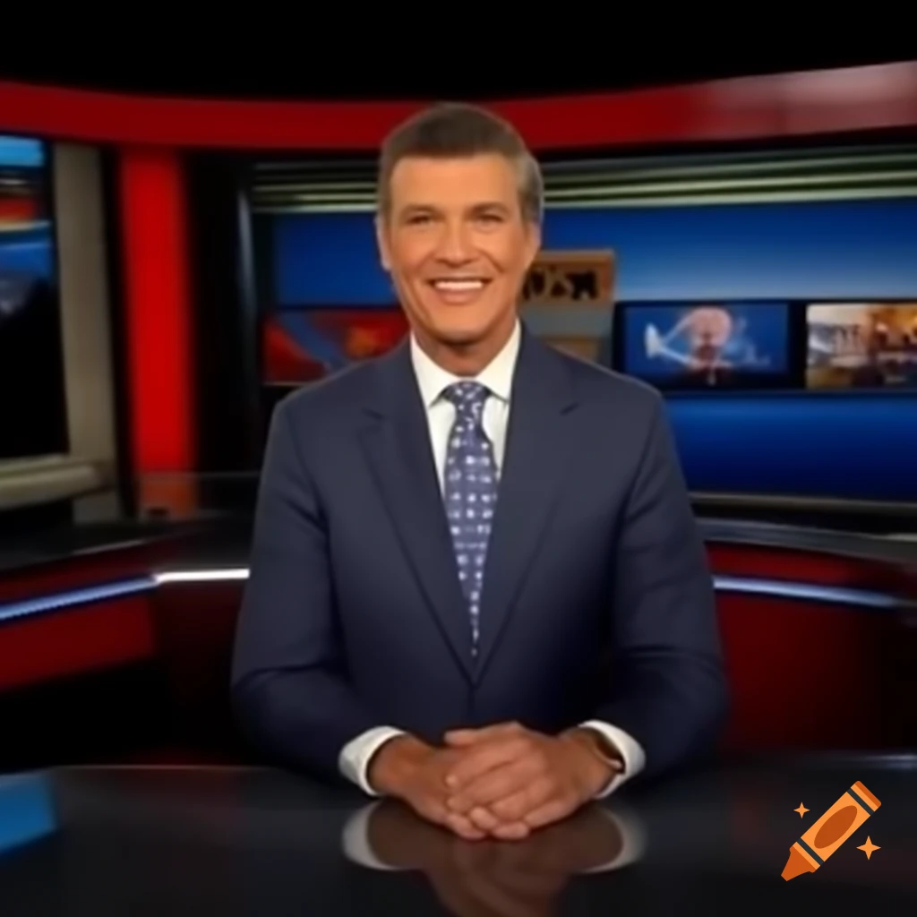 News anchor presenting in studio