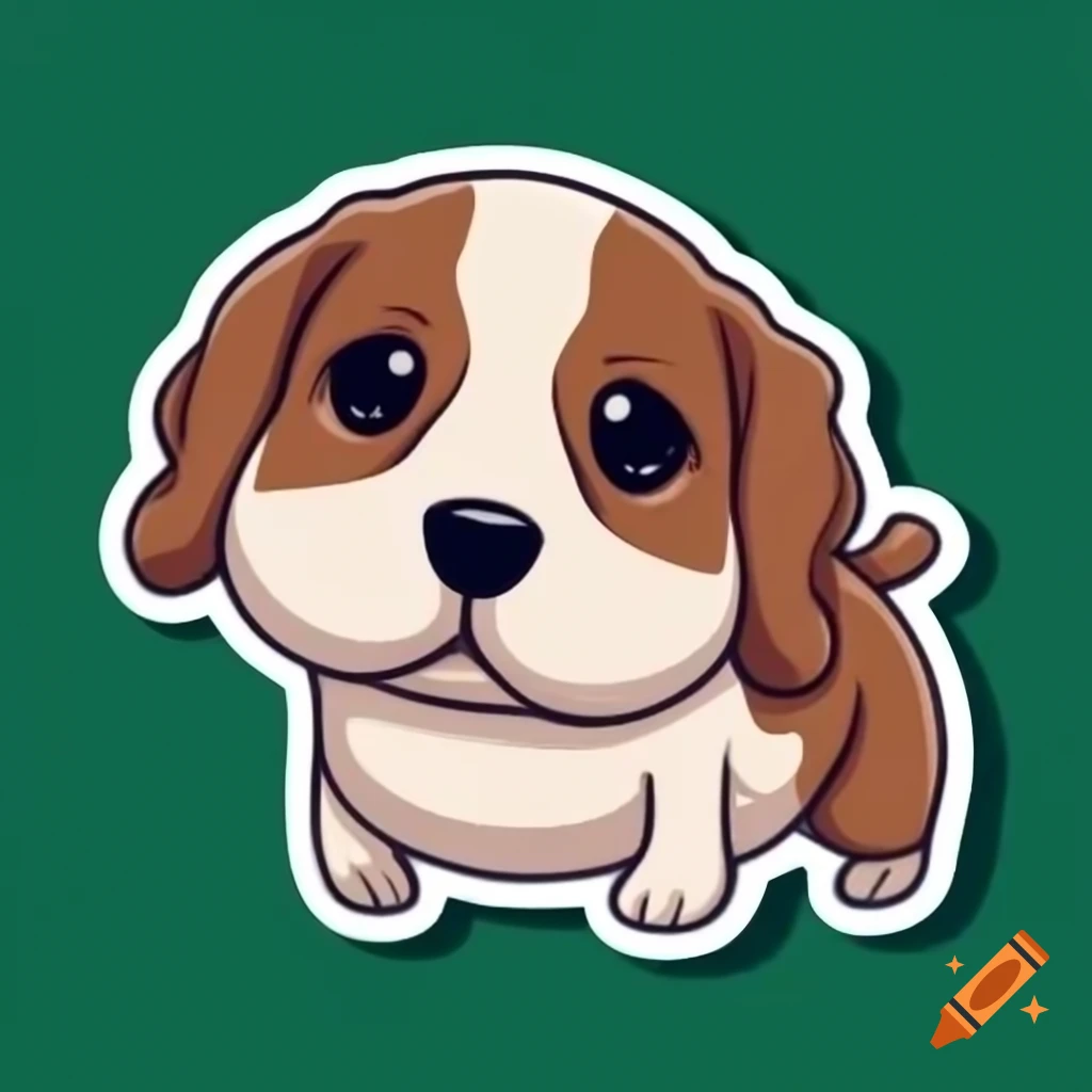 Unique cute dog sticker design