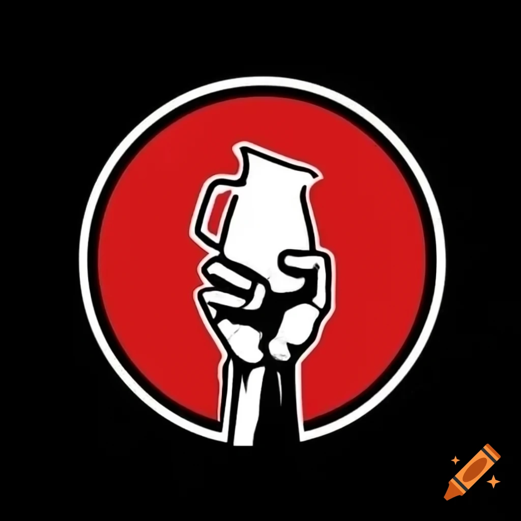 BLM fist logo holding a milk jug