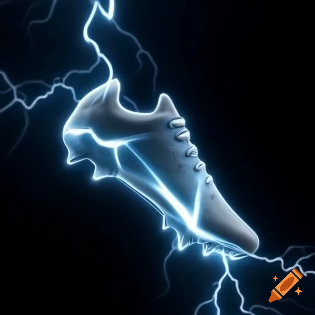 Creative design of a lightning-themed shoe