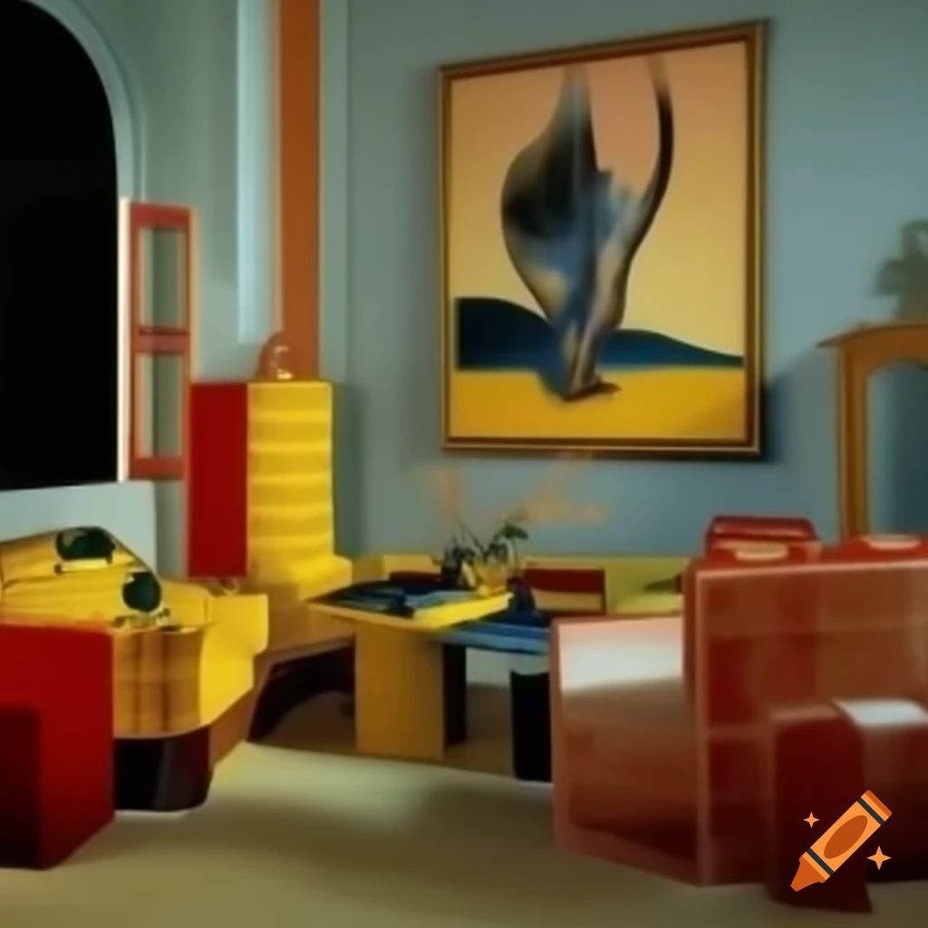 Surreal furniture inspired by Salvador Dali, featuring kitsch elements