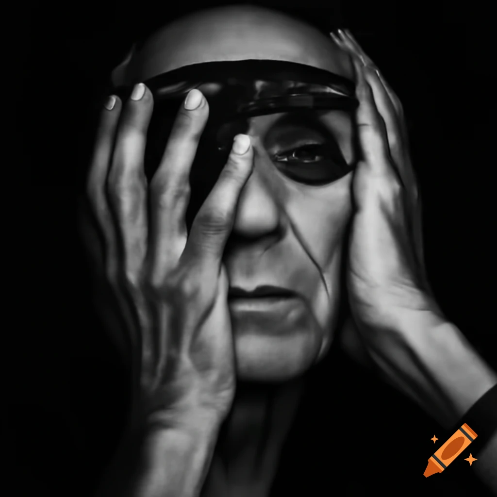 Elderly person covering ears with hands