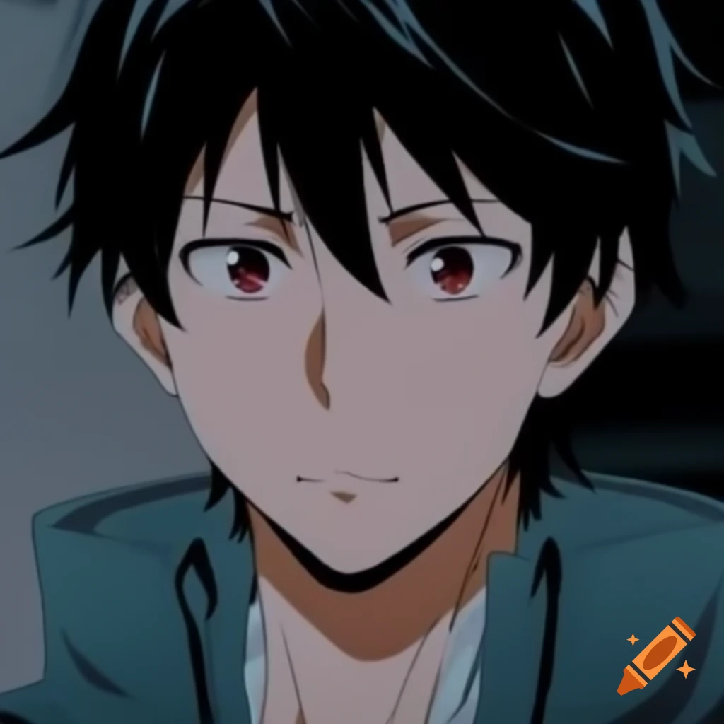 Anime character design of a young man