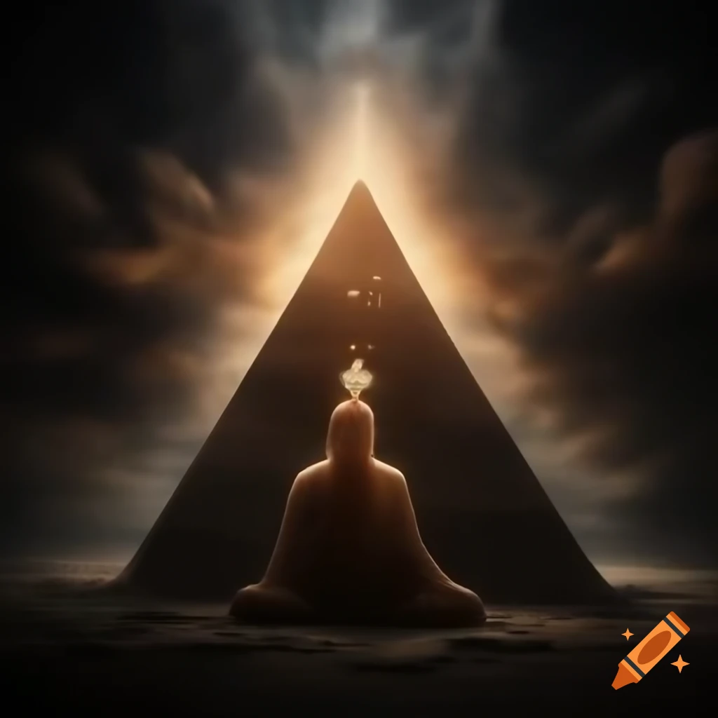 Spiritual being with pyramid head