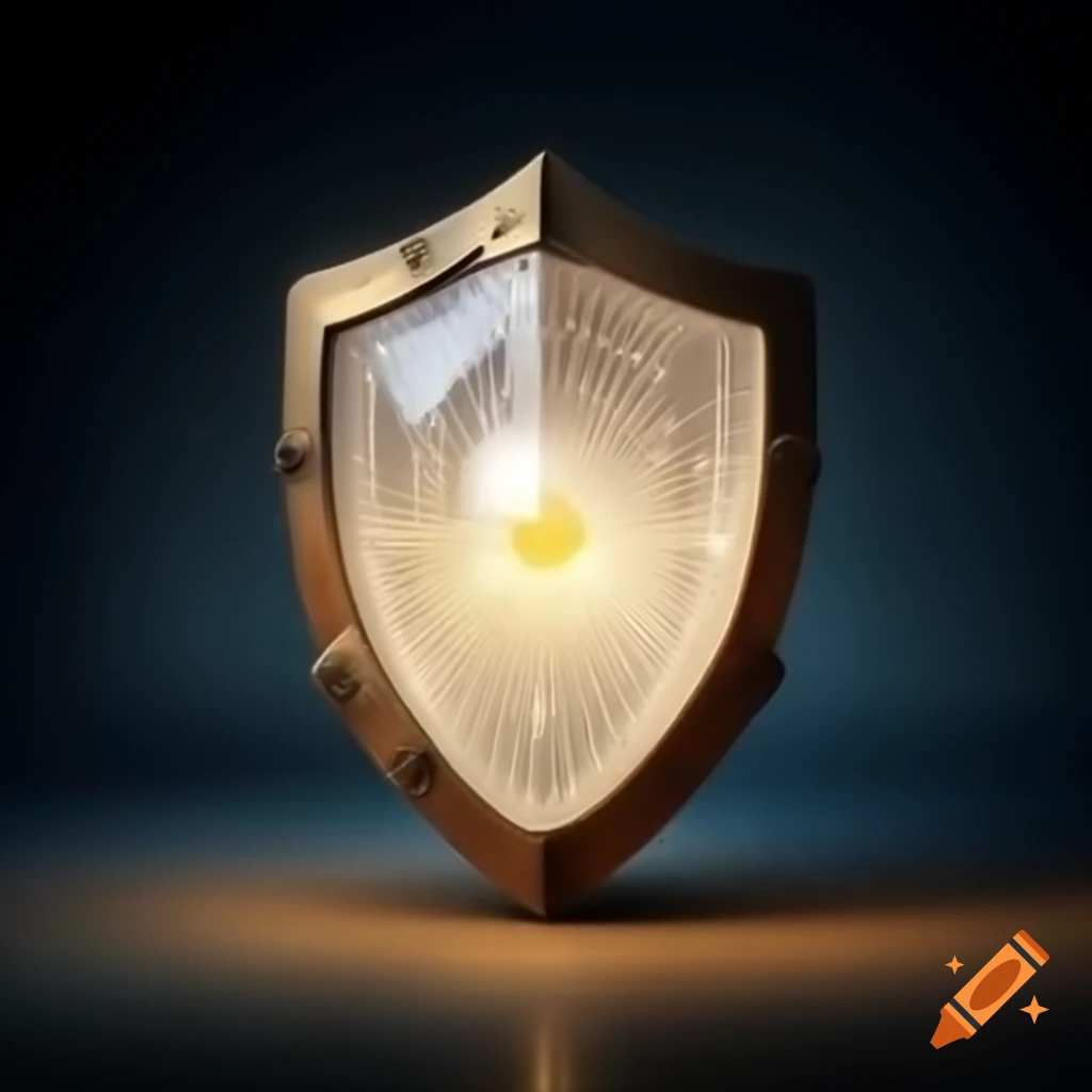 Shield of light glimmering with a radiant glow