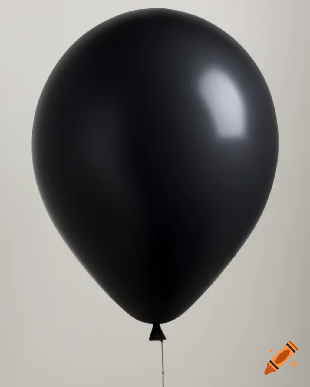 Large black rubber party balloon