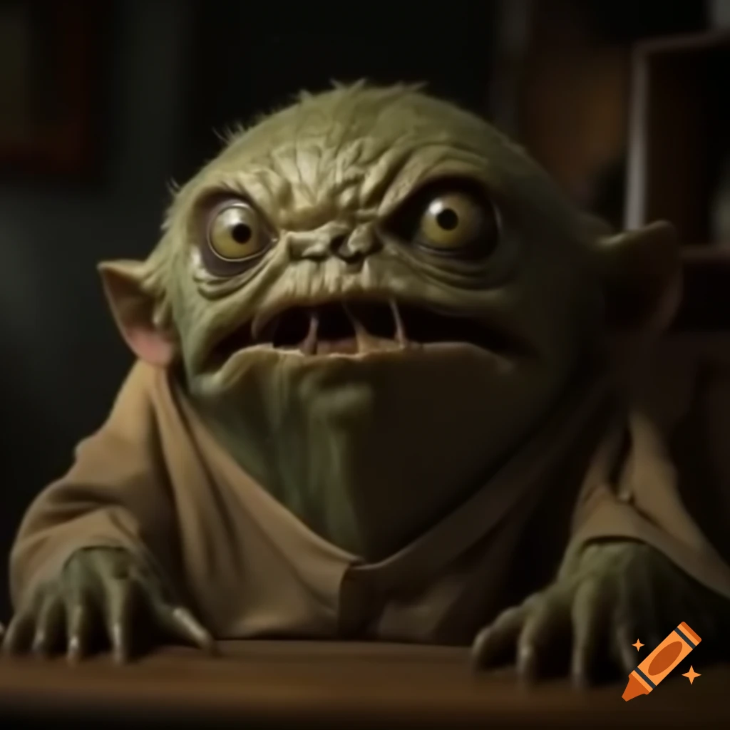 Close-up view of a frightening monster