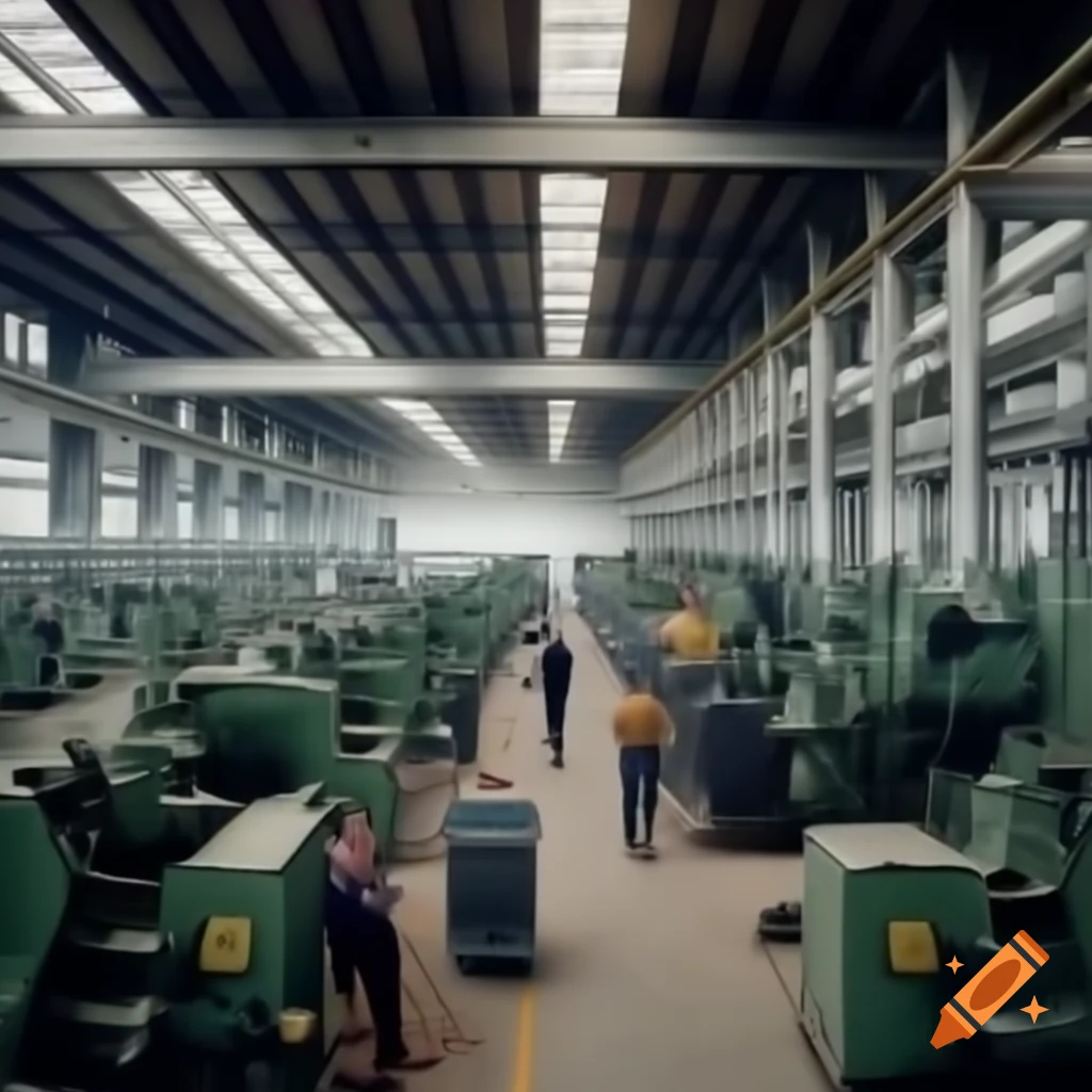 People entering manufacturing plant for work