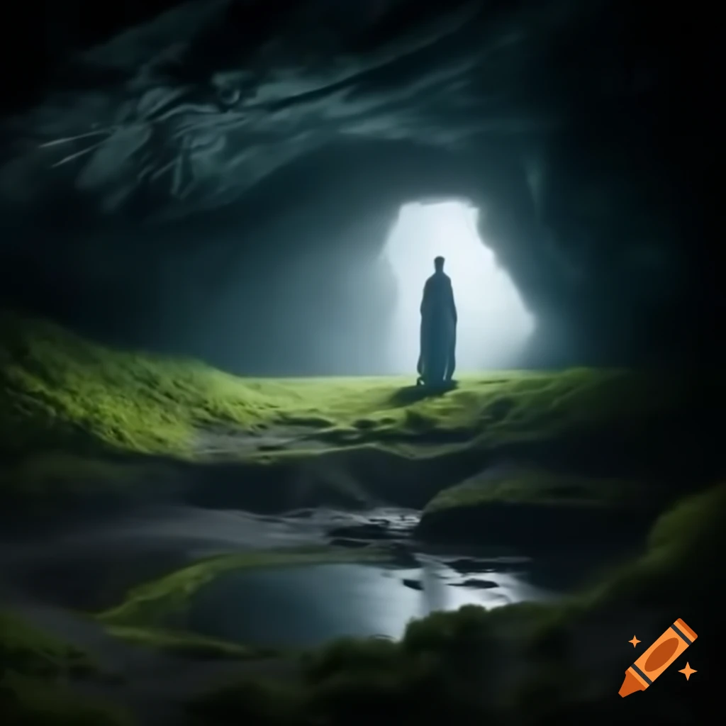 Haunted cave with witch on the coast of Rhode Island