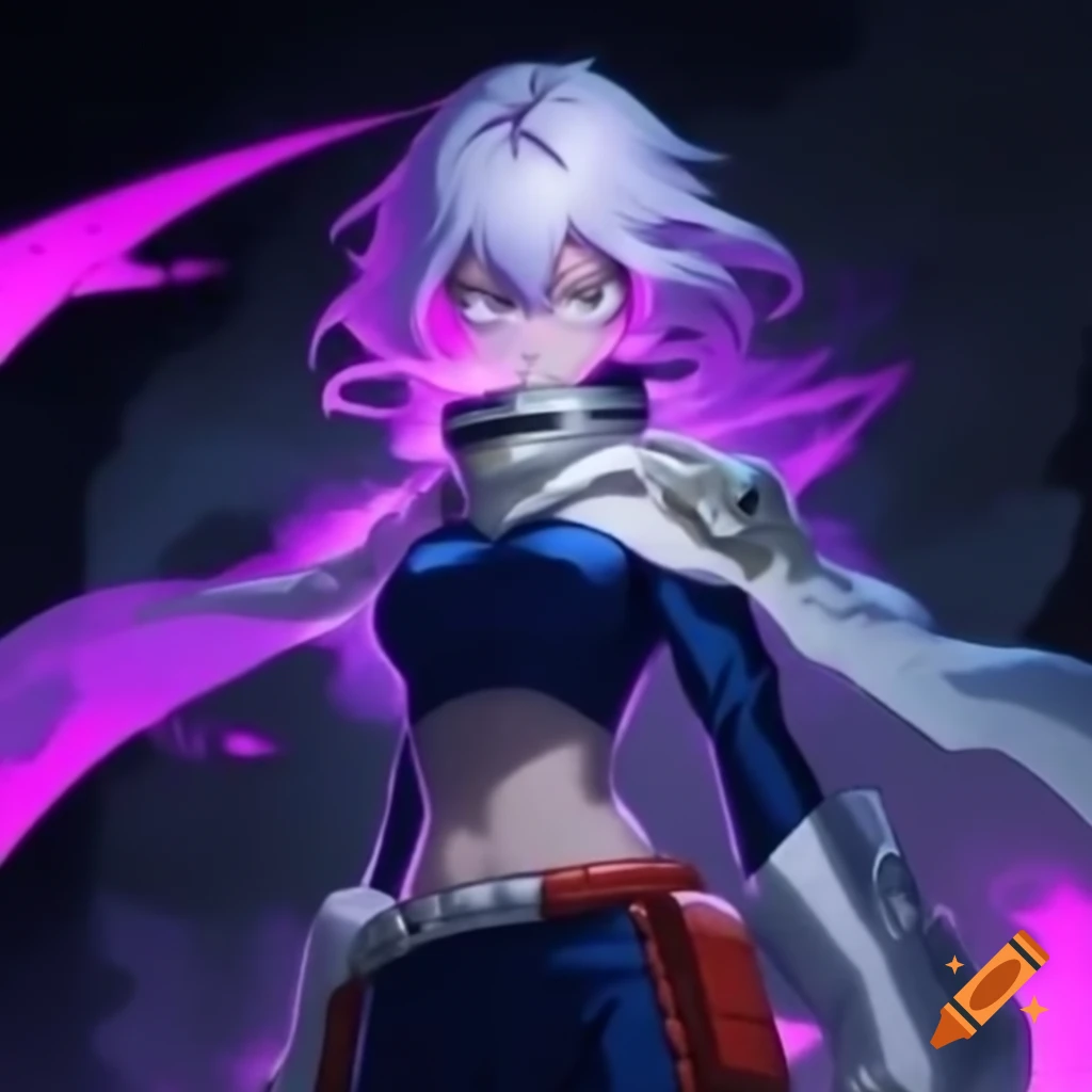 Female character from my hero academia with light purple layered bob