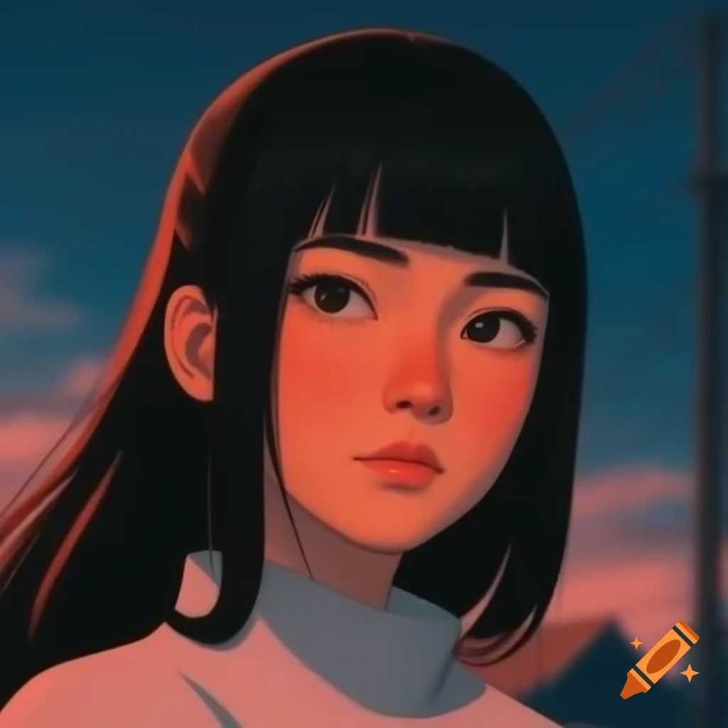 Elegant ninja girl in dynamic pose