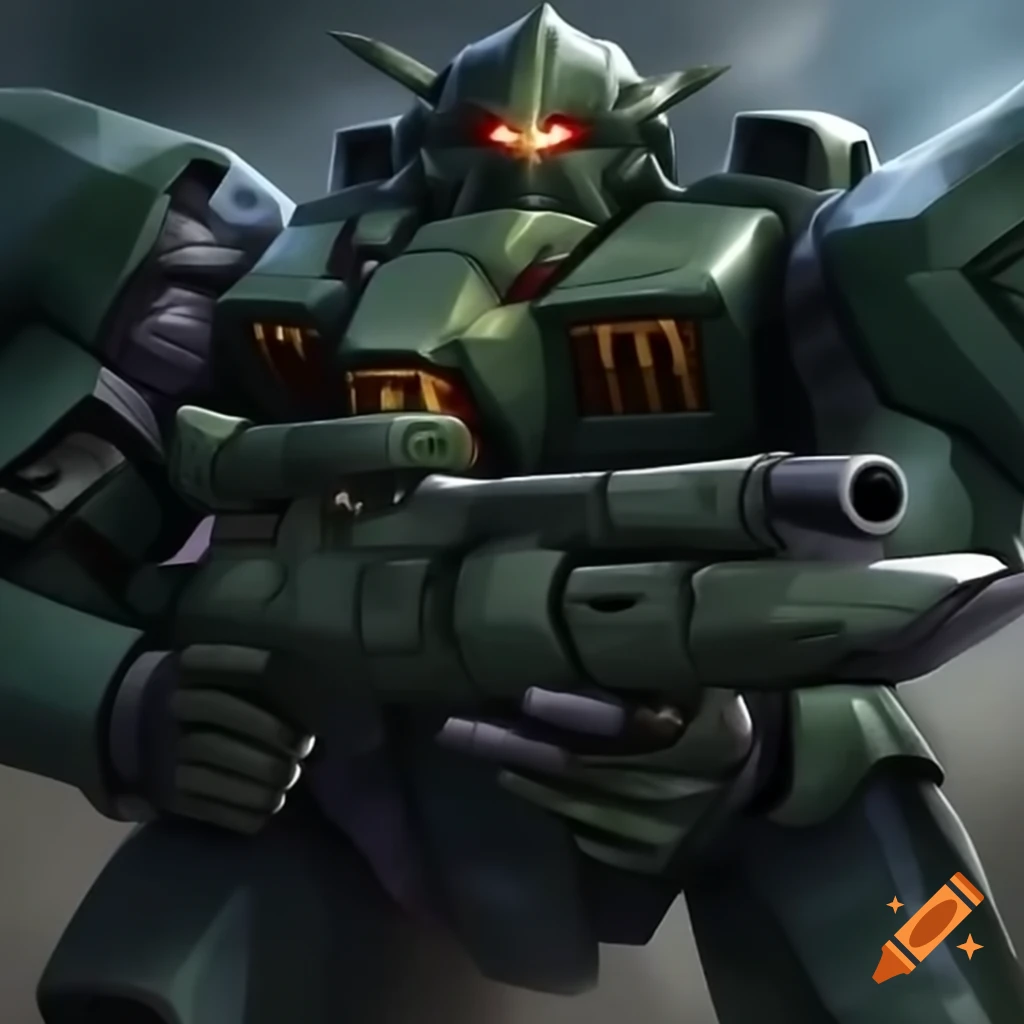 Mecha battle scene with one robot tearing off another's arm