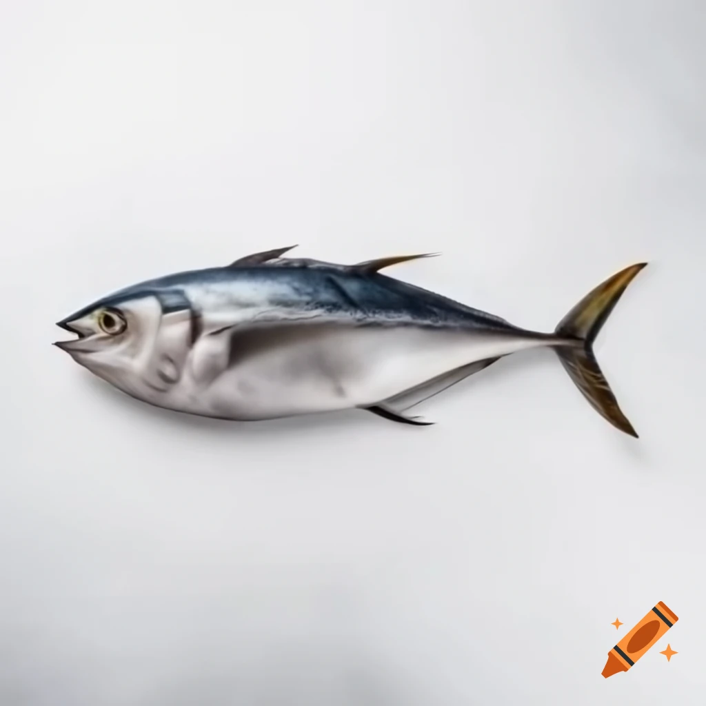 Tuna fish on a white background