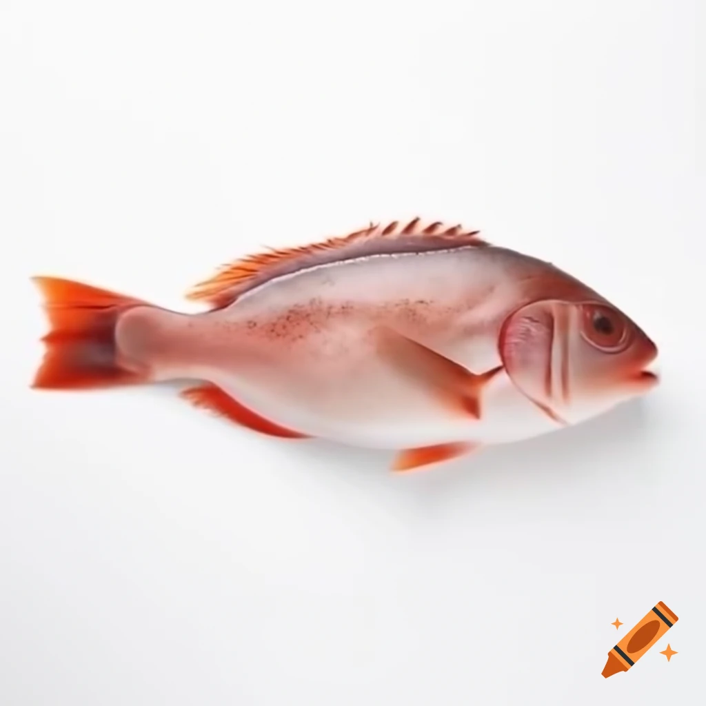 Snapper fish on a white background