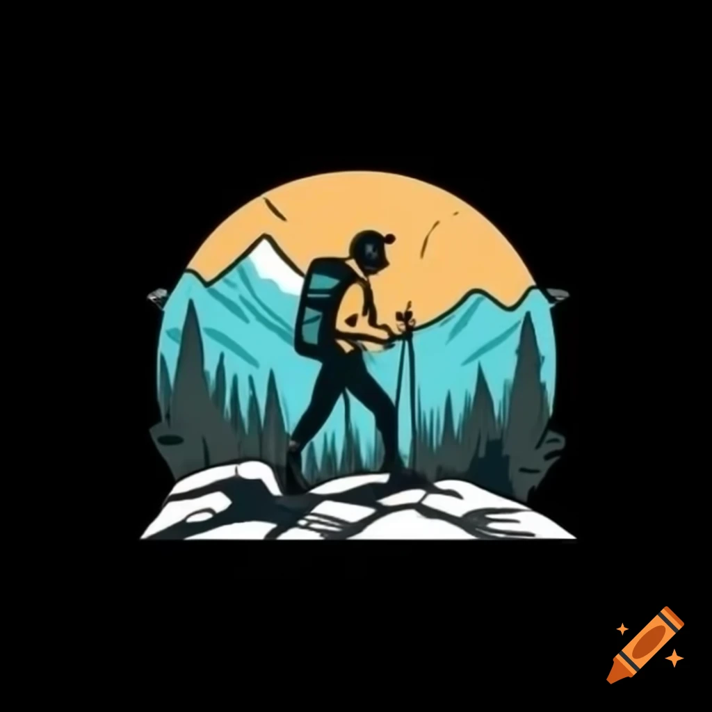 Hiking themed Design Suitable For T shirts On Craiyon