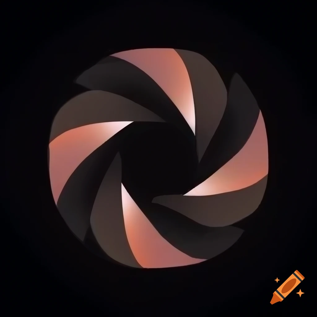 Circular abstract design resembling a logo