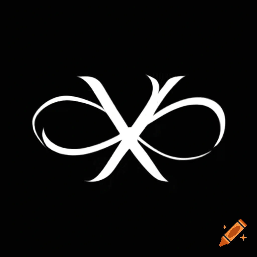 Unique bold abstract symbol with smooth lines, trendy design for t-shirt