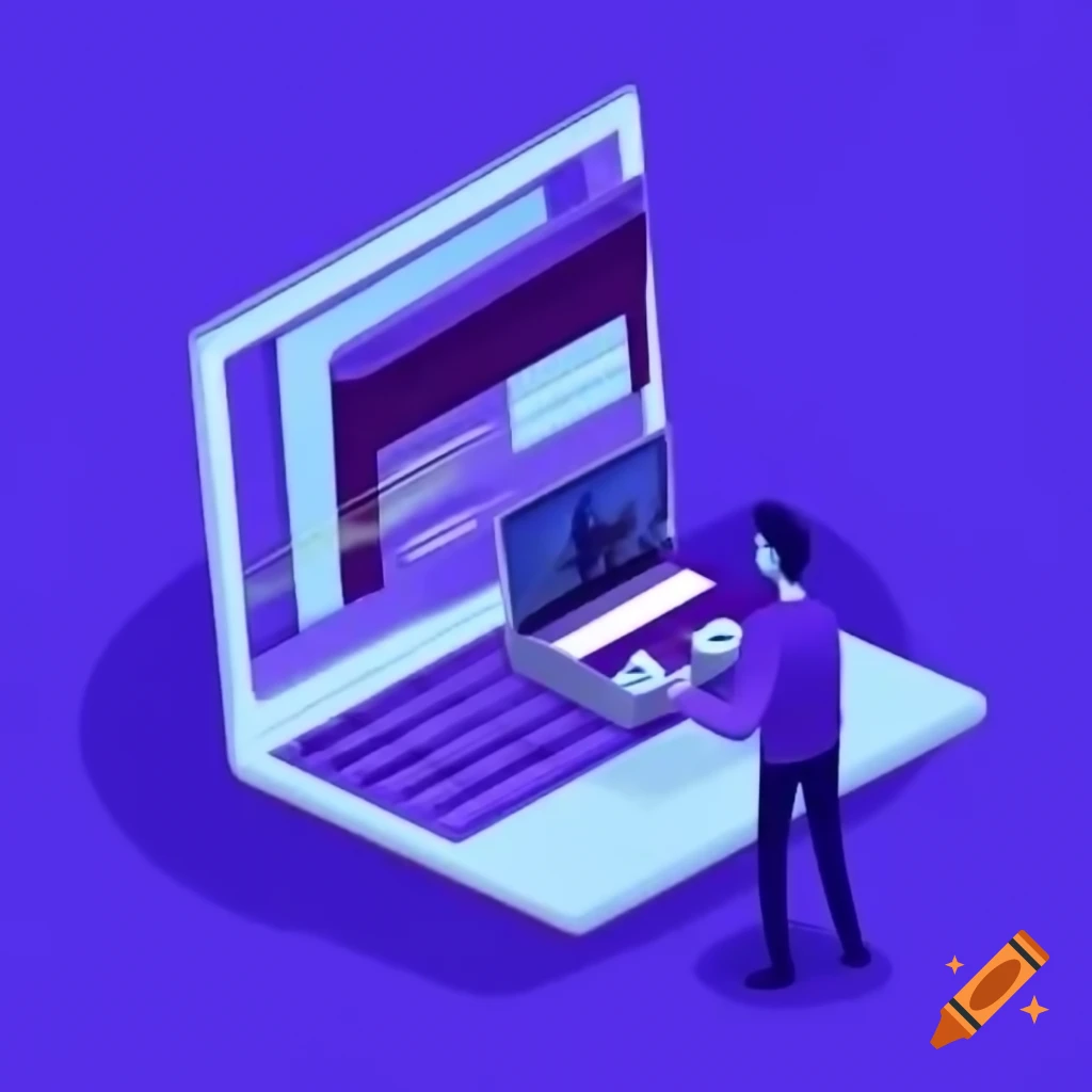 Modern professional website on laptop screen with stylish popup and