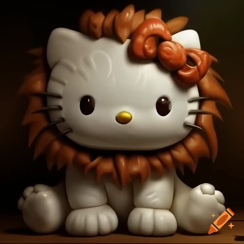 Hello Kitty portrayed as a lion