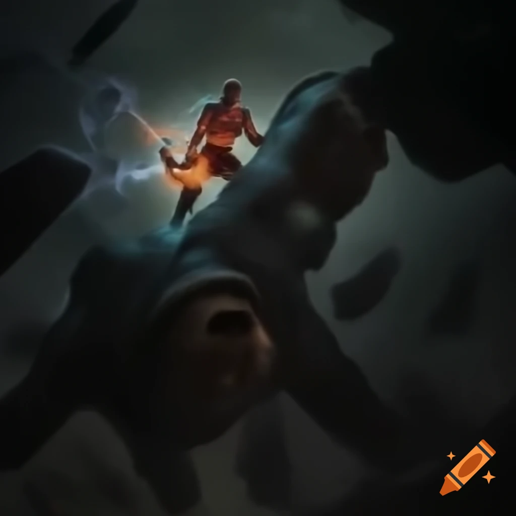 High-definition scene of two wizards battling with lightning spells