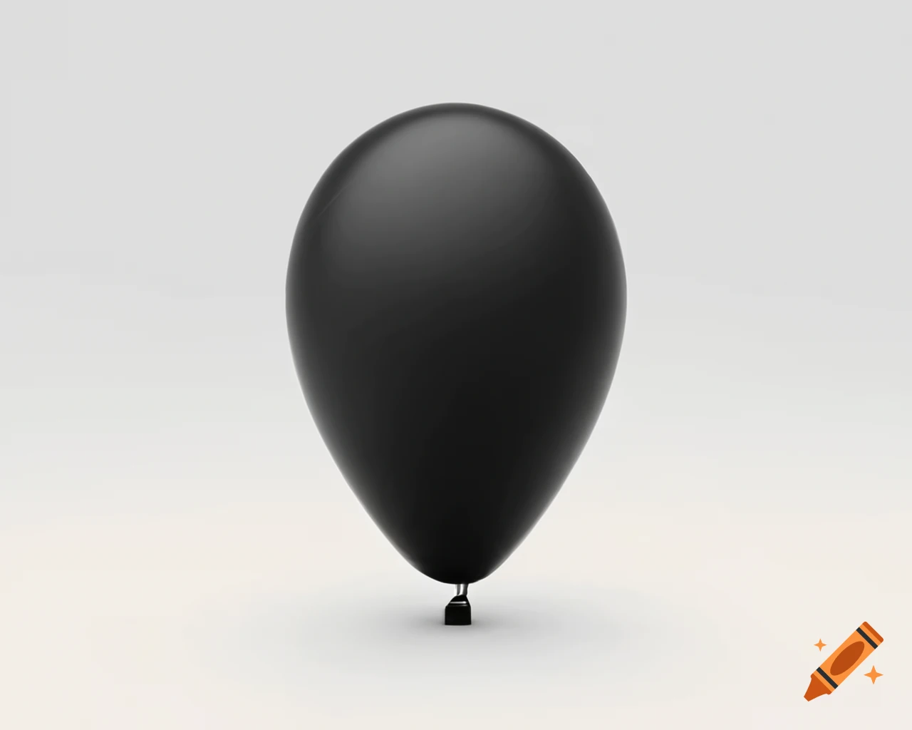 Black inflatable balloon