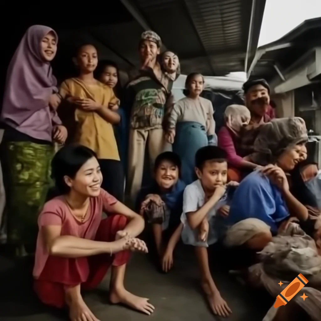 Diverse community scene in Malaysia with people interacting
