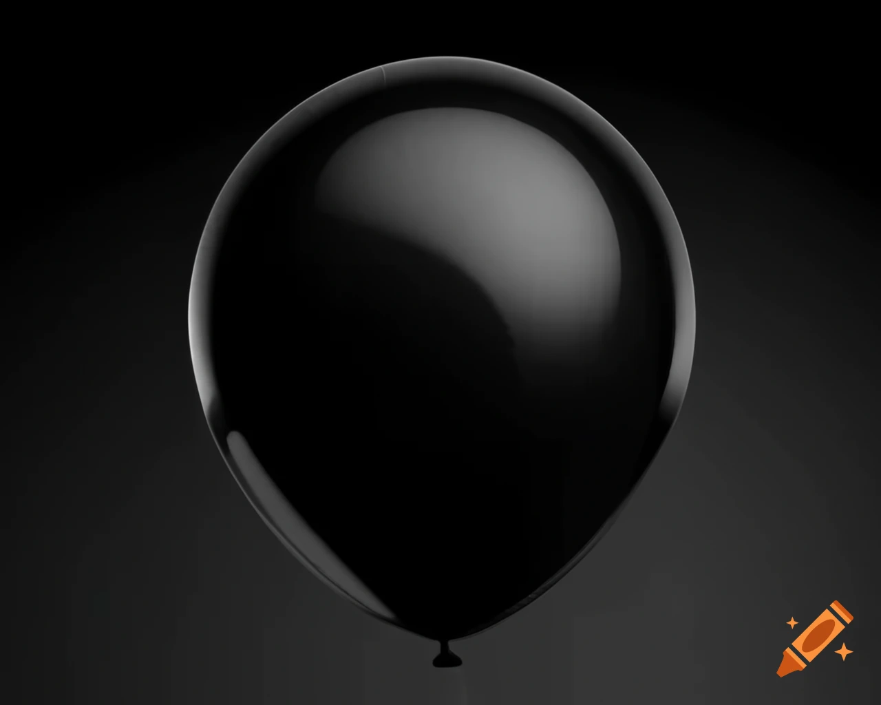 Black inflatable balloon
