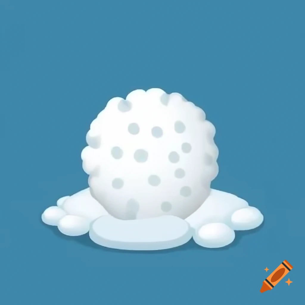 Snowball in winter landscape