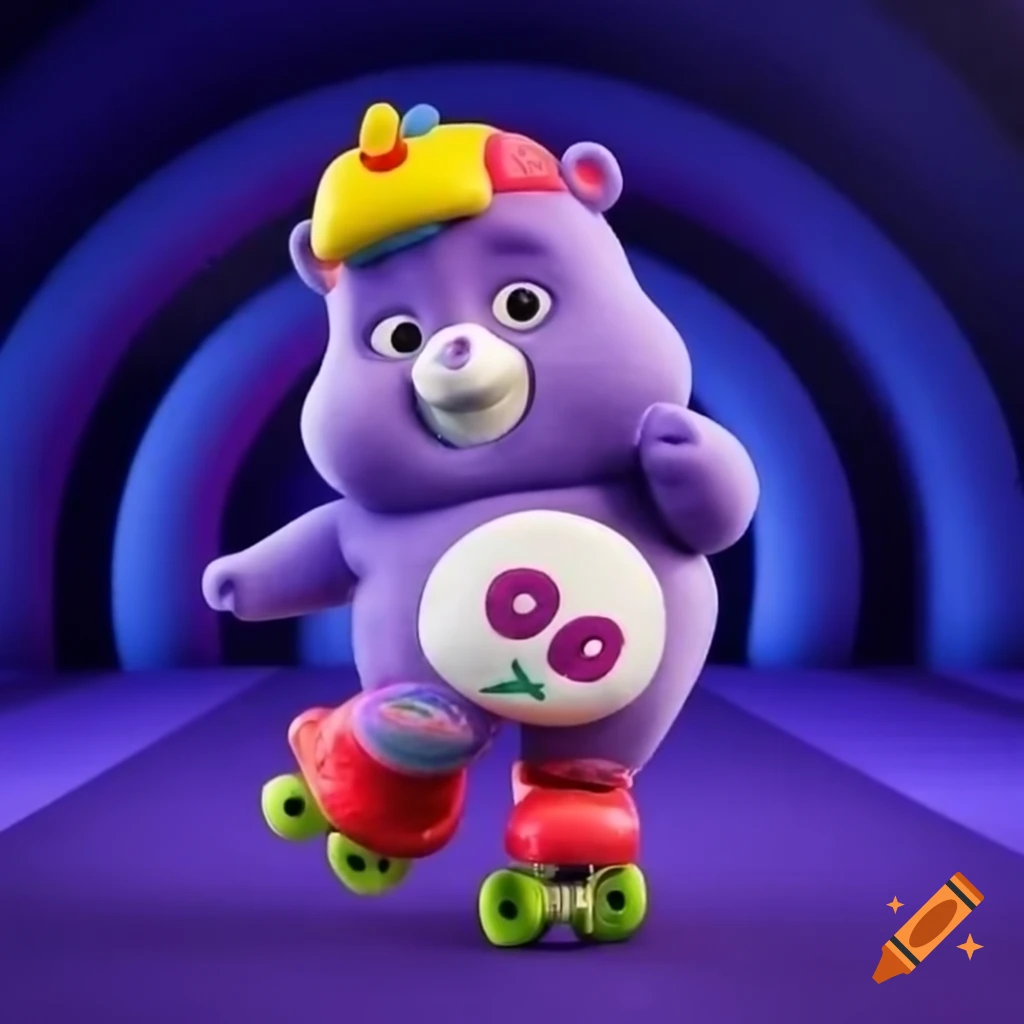 Care Bear On Roller Skates On Craiyon
