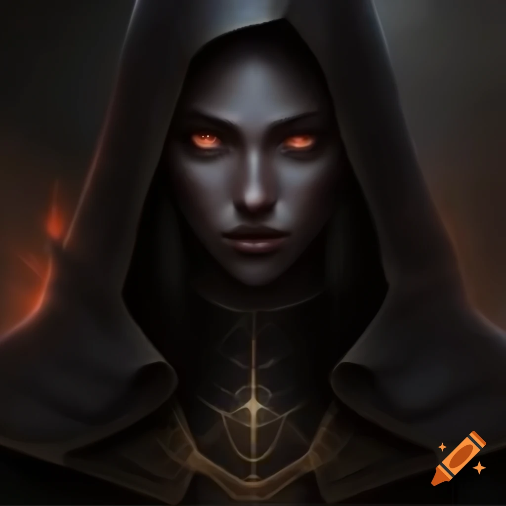 Dark mage portrait showcasing mystical elements