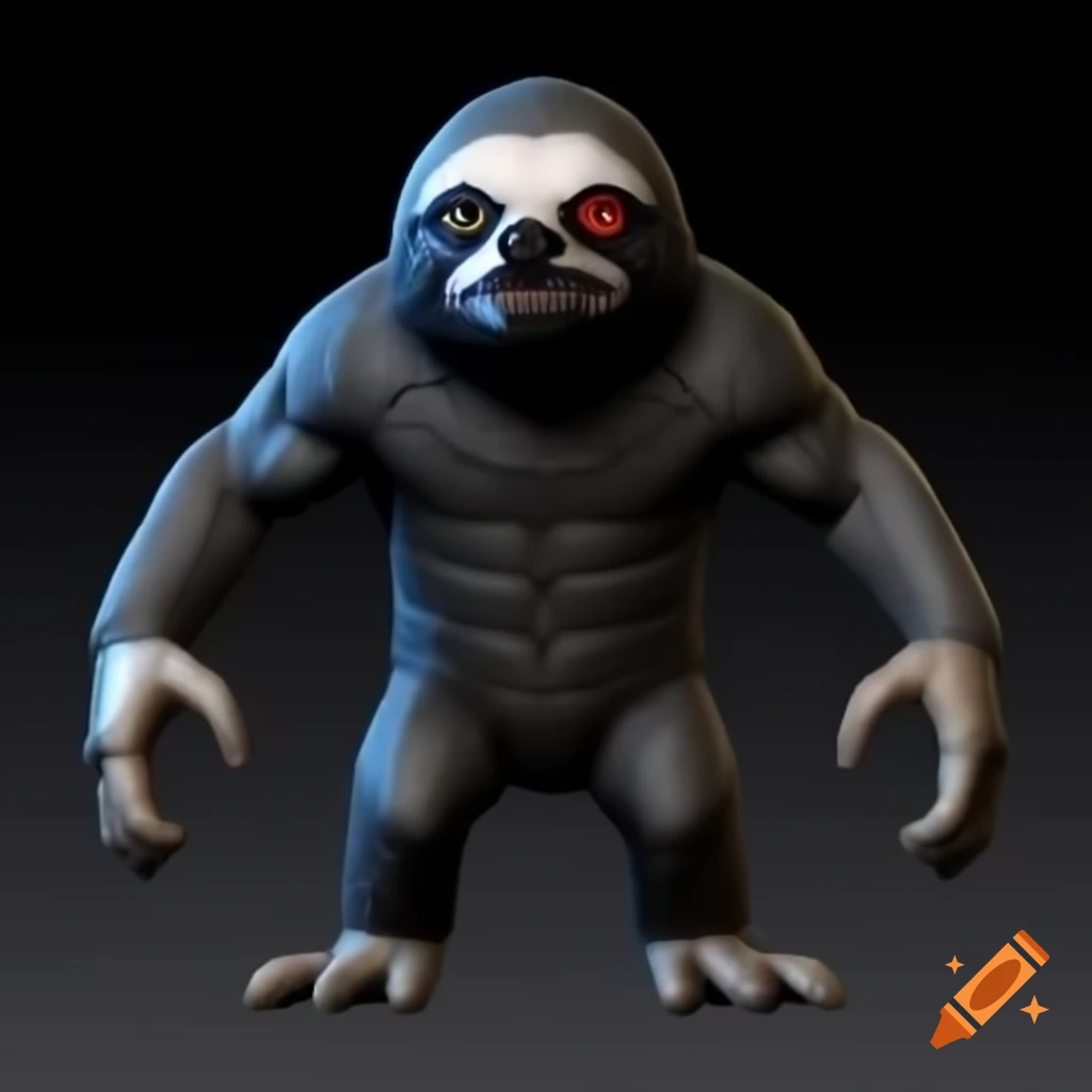 Original 3D model of baby sloth mutant from Resident Evil 2 gameplay