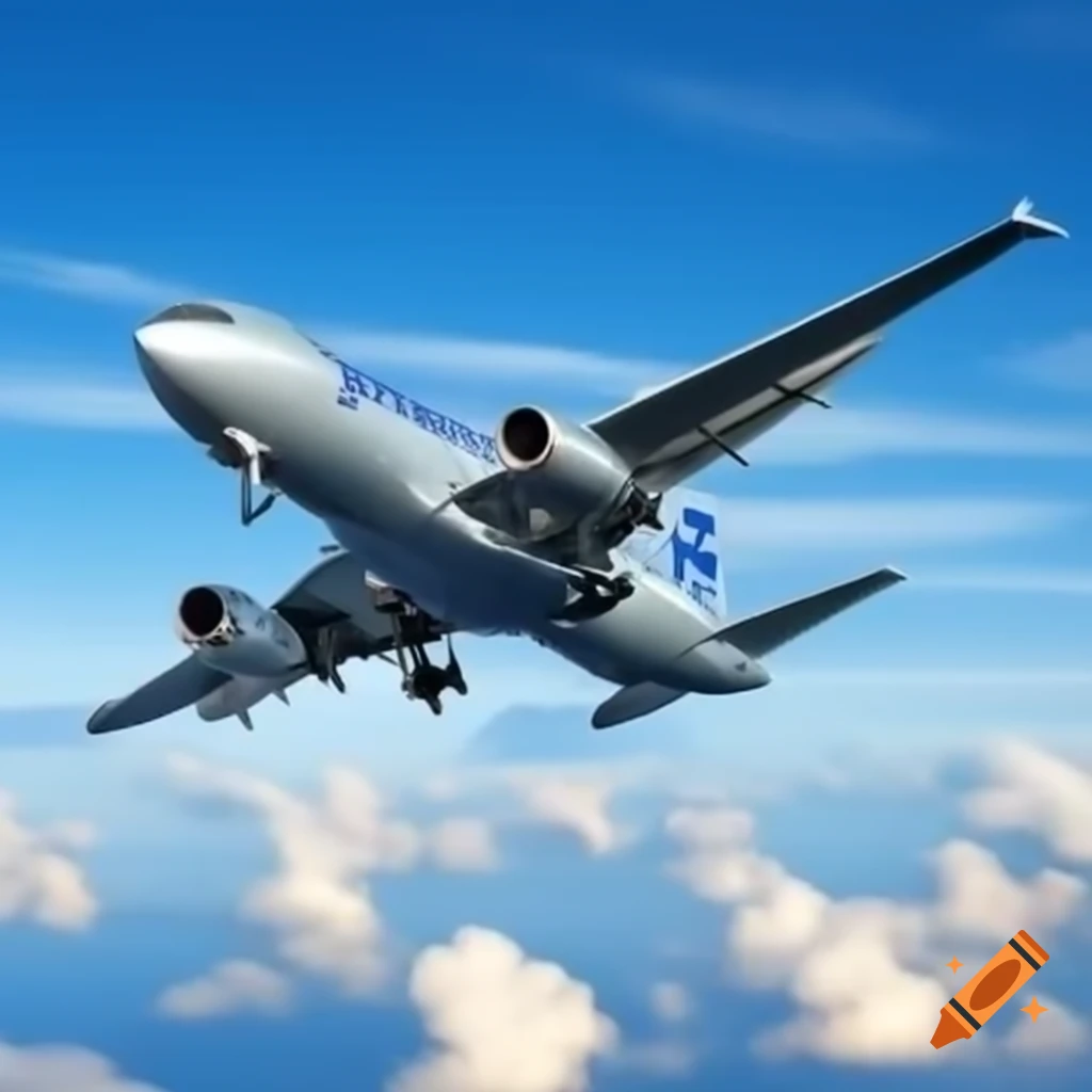 Aeroplane sinking into water