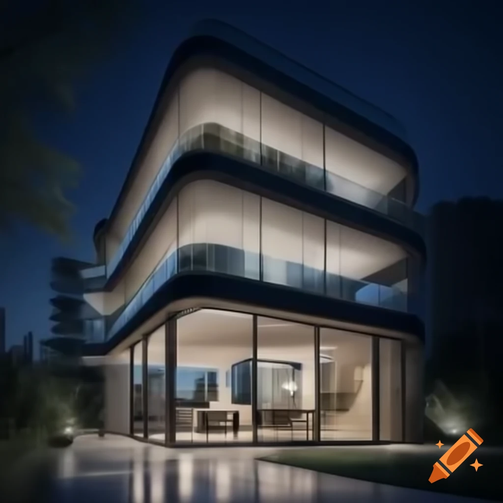 Futuristic residential buildings in Aether Heights with spiral and curved designs