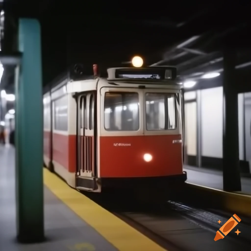 4-Car GATA LRV trolley entering Underground Liberty Street Station in Galieotropolis