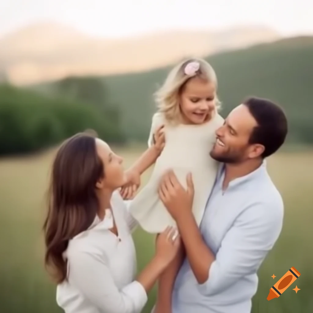 Happy Daughter's Day wishes featuring mother, father, and daughter