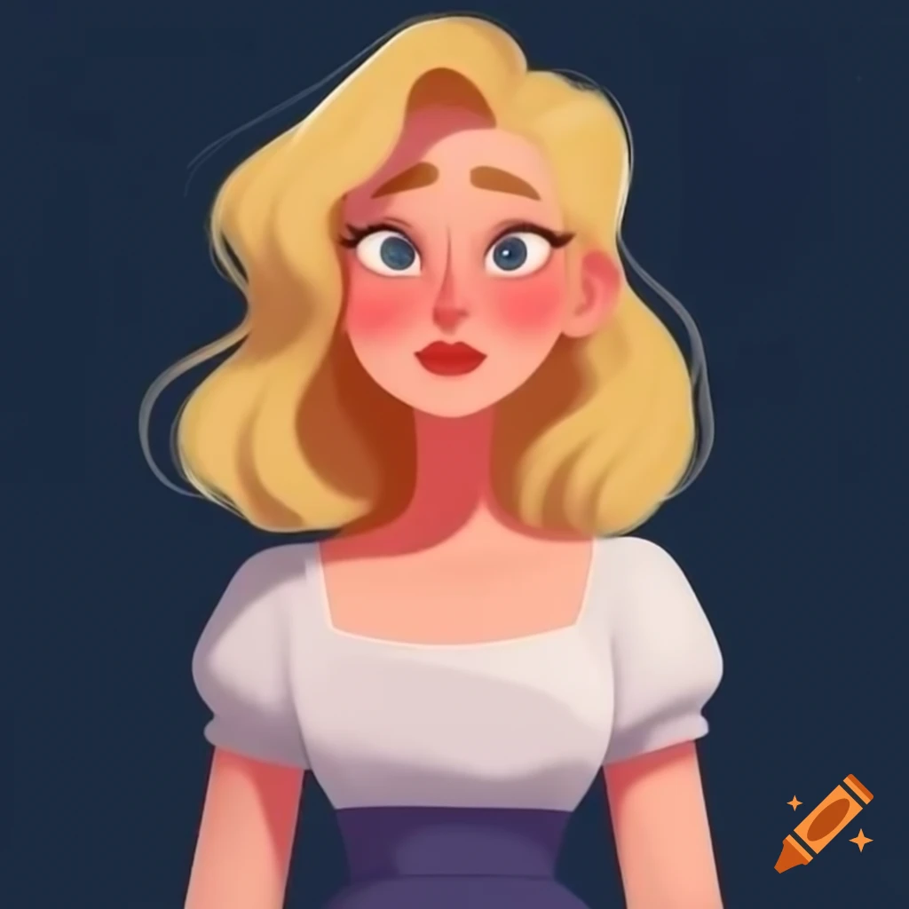 Blonde woman wearing a dress