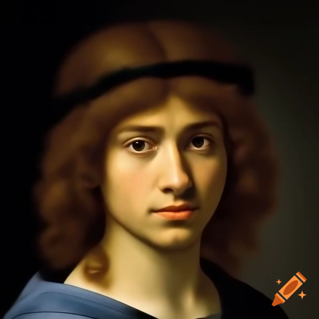 Dramatic Renaissance portrait of youthful Arab gentleman by Sandro Botticelli