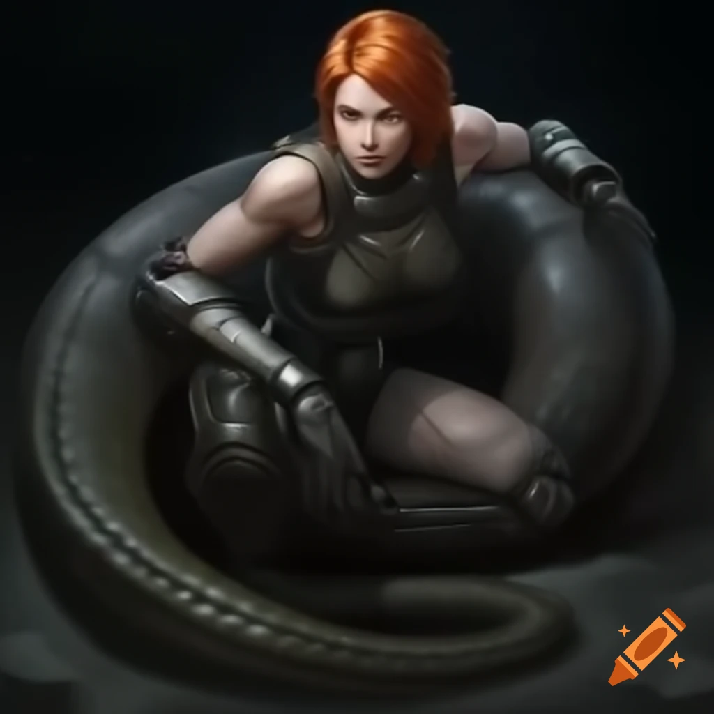 Full-body portrayal of Blanche Sitznski, AKA Anaconda from Earth-17922, showcasing her muscular build and strong presence