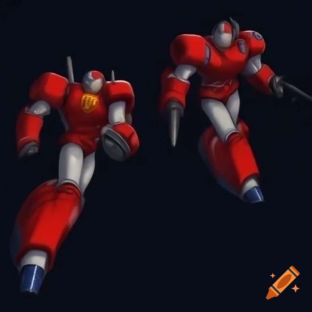 Two wizards in red and white battling with lightning weapons