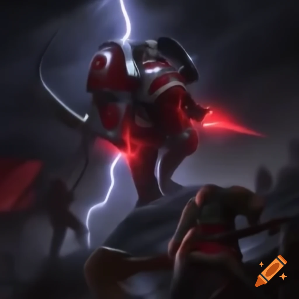 High-definition scene of wizards using lightning in a battle