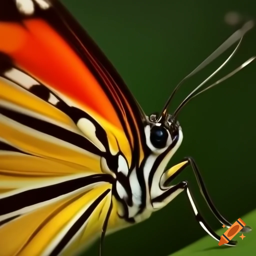 Close-up portrait of a colorful butterfly