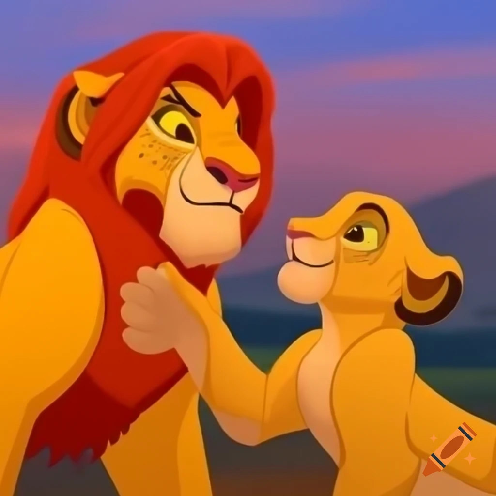 young-lion-simba-born-in-the-pride-lands-at-sunrise-on-craiyon