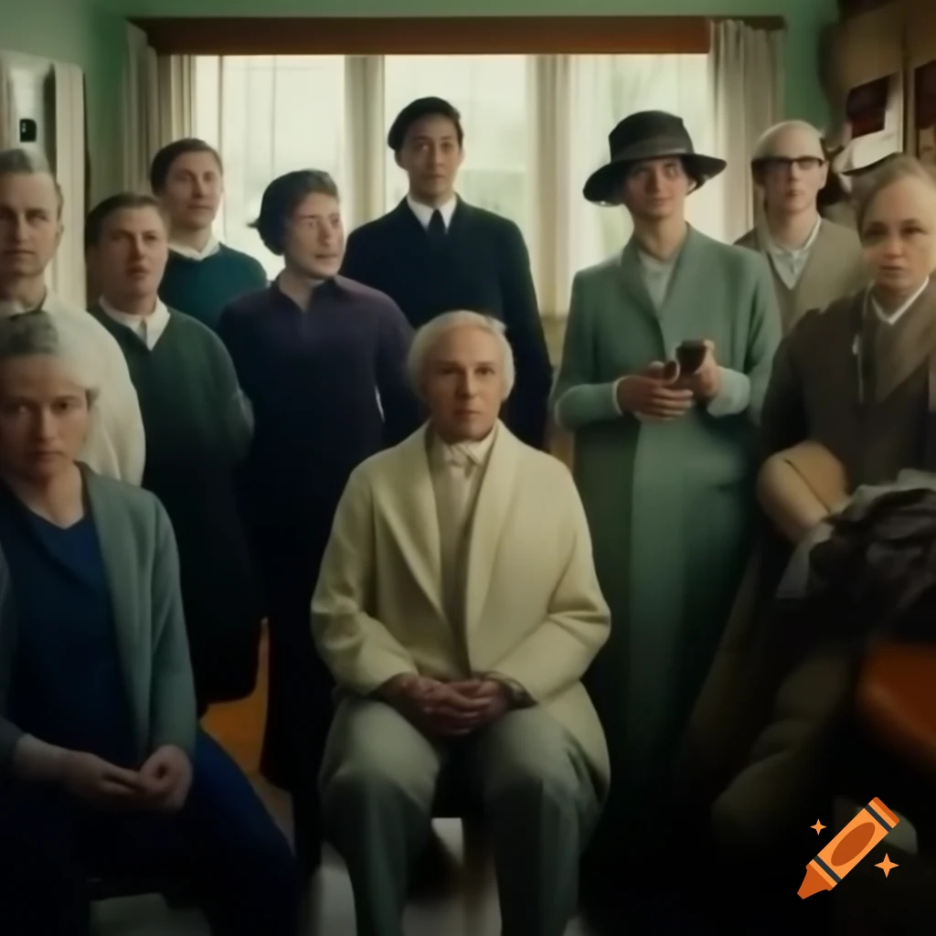 1800s people in a cottage with suspicious expressions