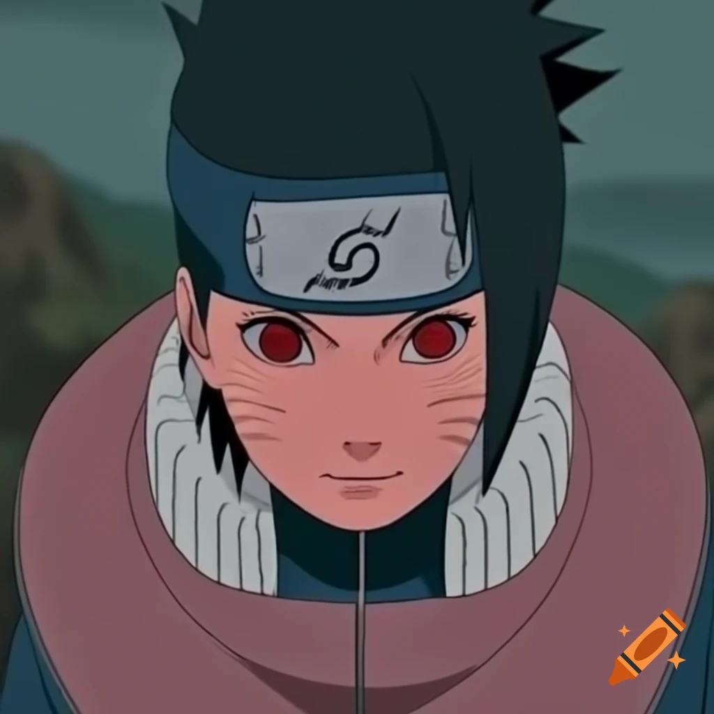 Sarada Uchiha character from anime with sharingan eyes