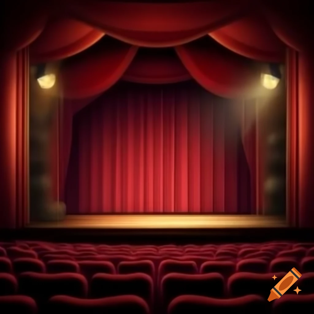Cozy theatre background for ticket booking website