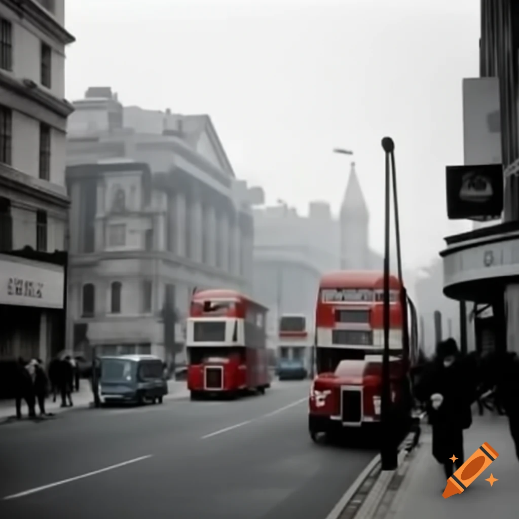 Historical view of London in 1970