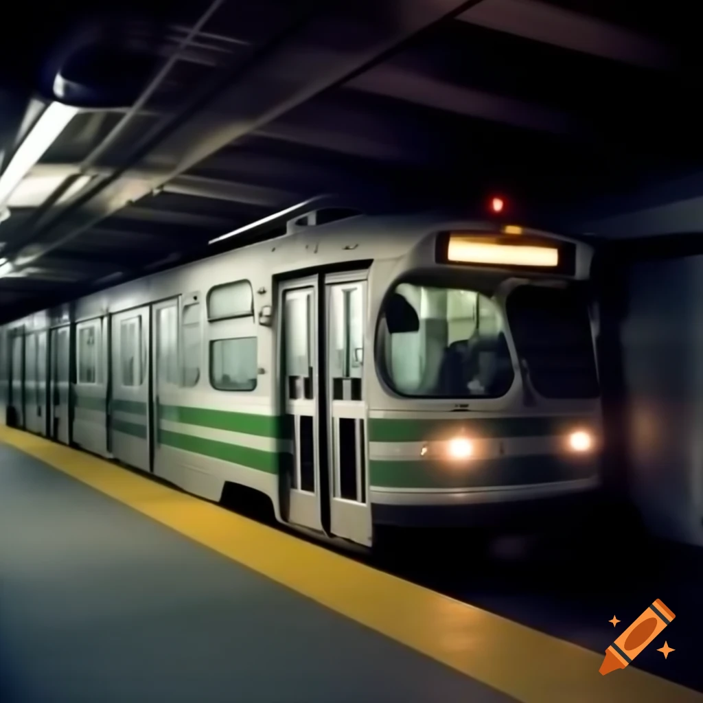 4-Car GATA LRV trolley entering Underground Liberty Street Station in Galieotropolis