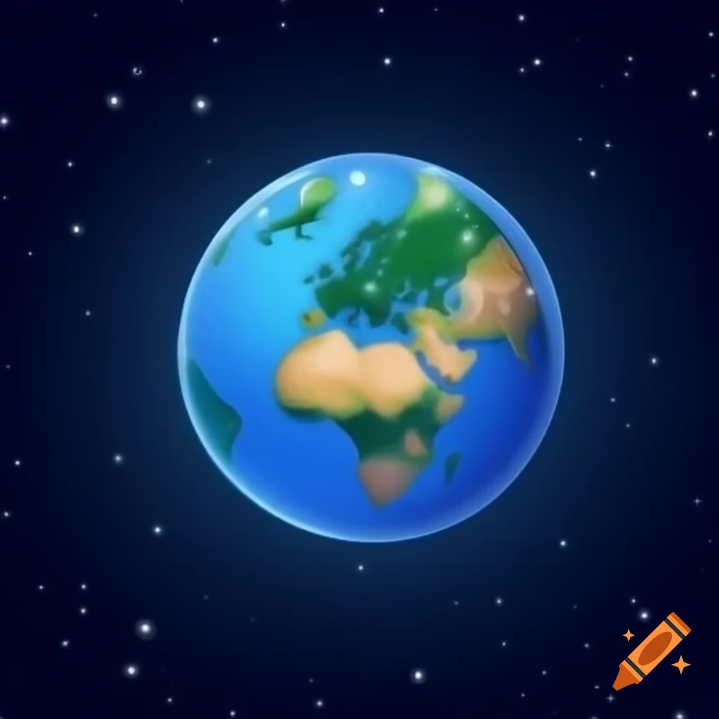 2D image of a world floating in space