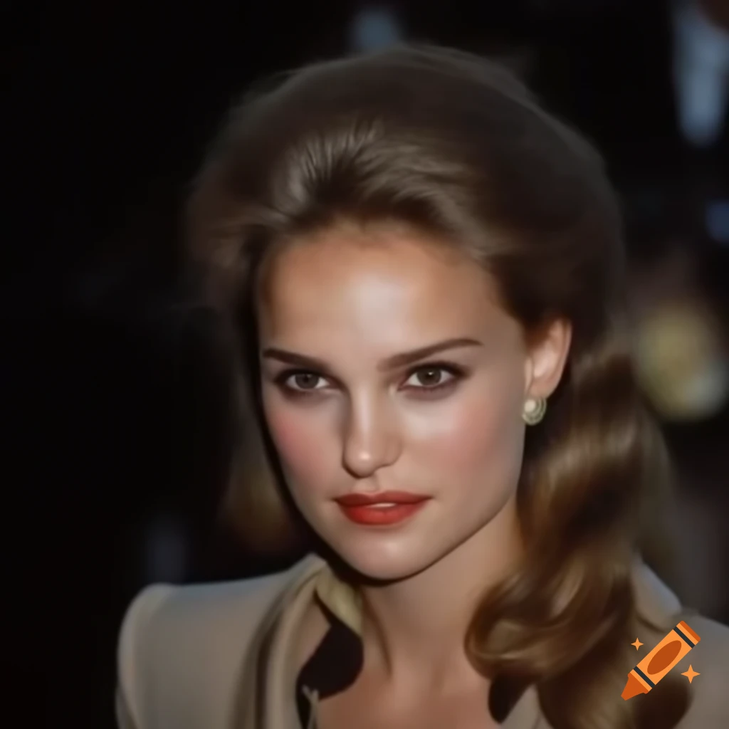 Hyper-realistic portrait of young European actress resembling iconic Hollywood stars